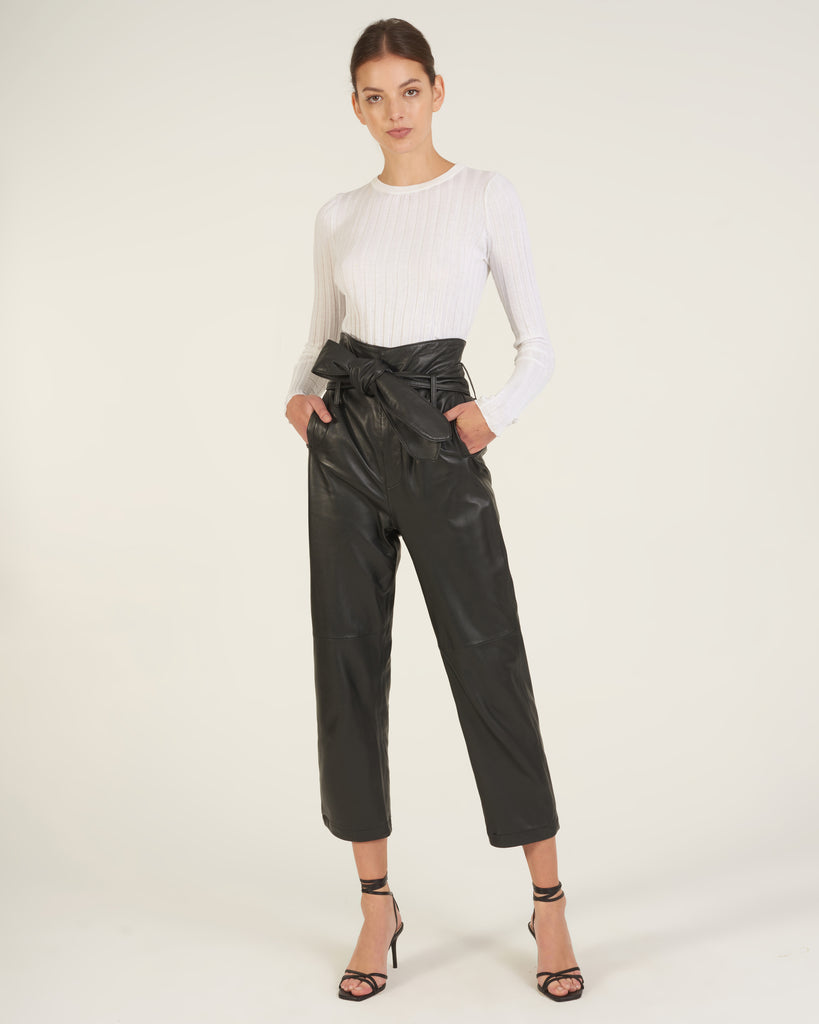Brennan Leather Pant in Black
