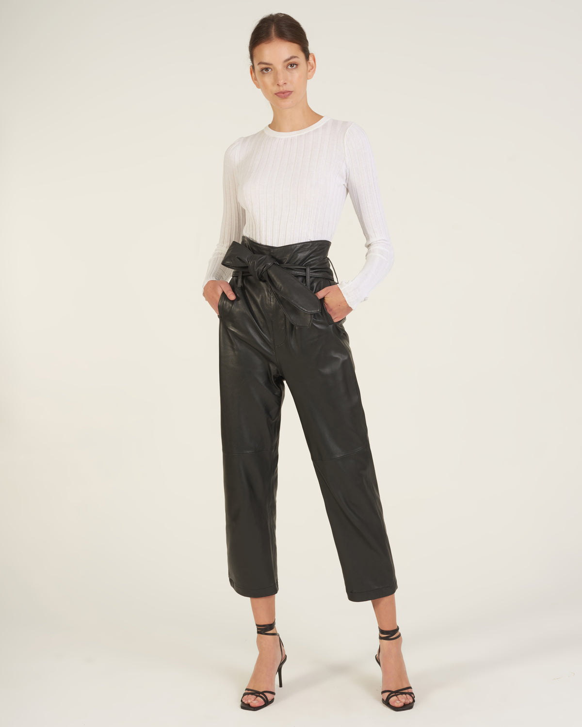 Brennan Leather Pant in Black