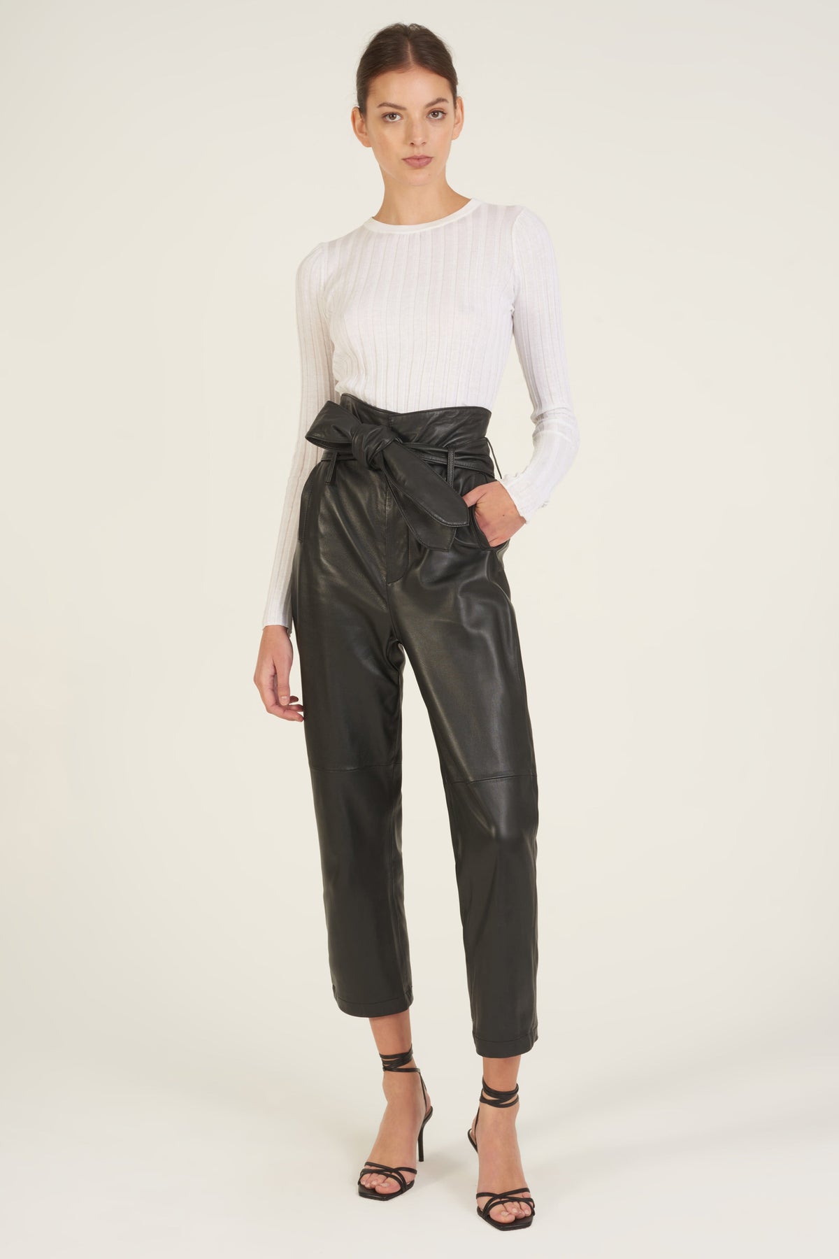 Brennan Leather Pant in Black