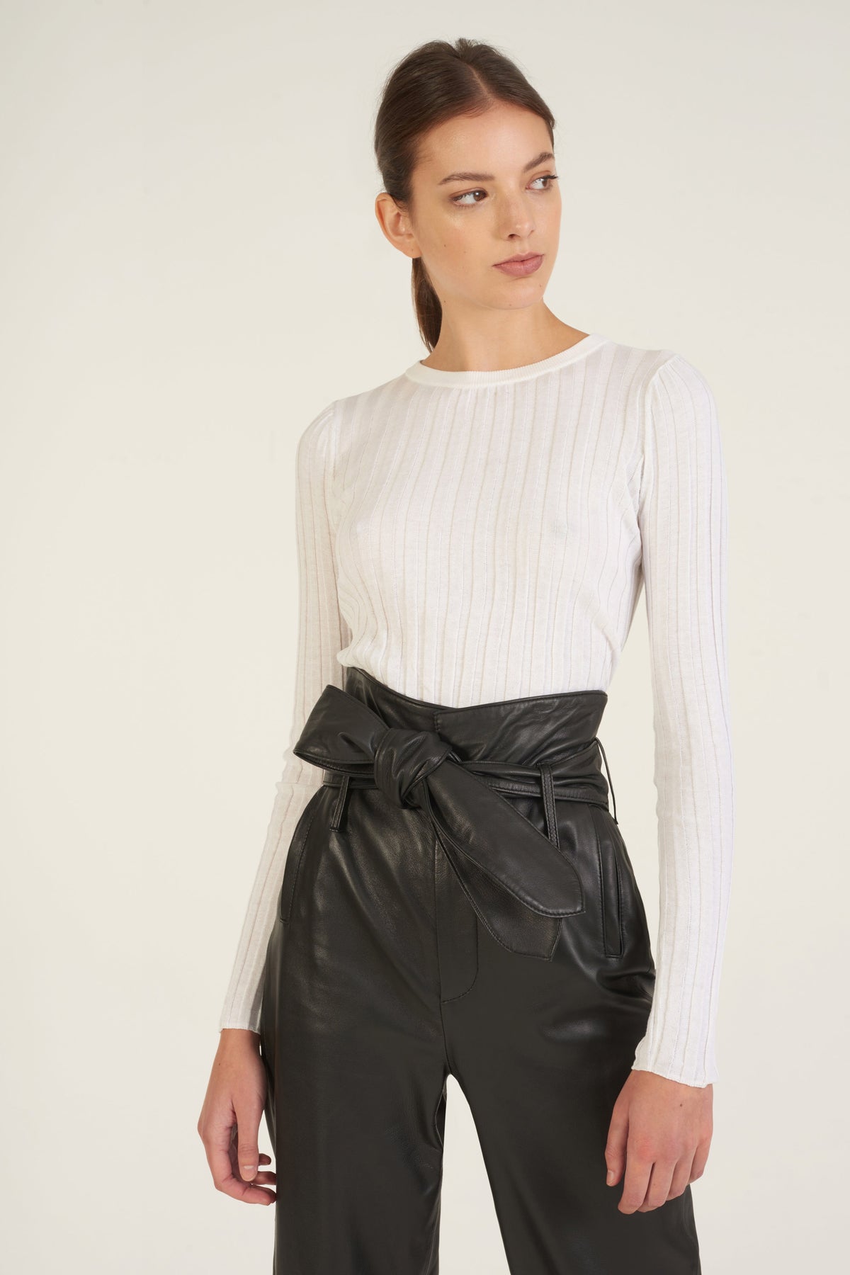Brennan Leather Pant in Black
