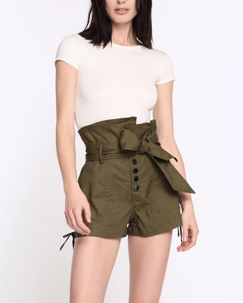 Gia Canvas Shorts in Forest