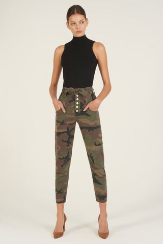 Hartly Vintage Washed Camo Corset Pant