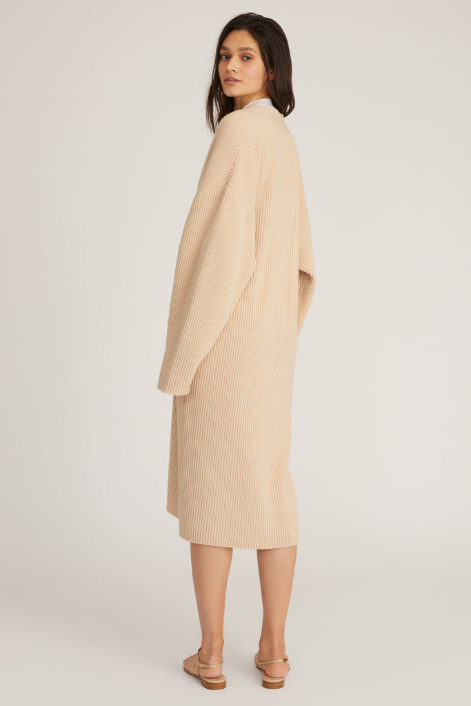 Kyrie Cashmere Blend Midi Cardigan in Affogato
