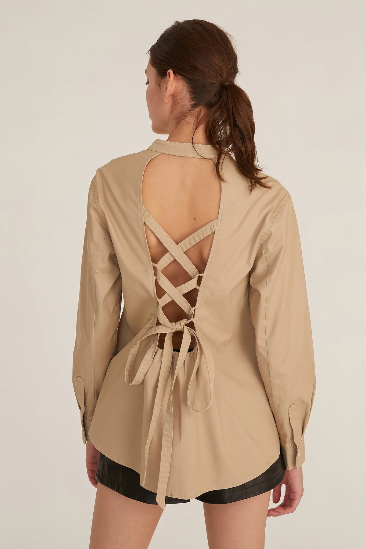 Lennox Canvas Tie-Back Button Down