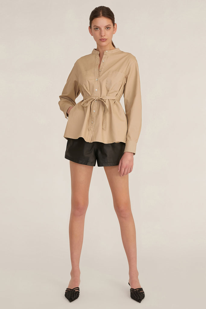 Lennox Canvas Tie-Back Button Down