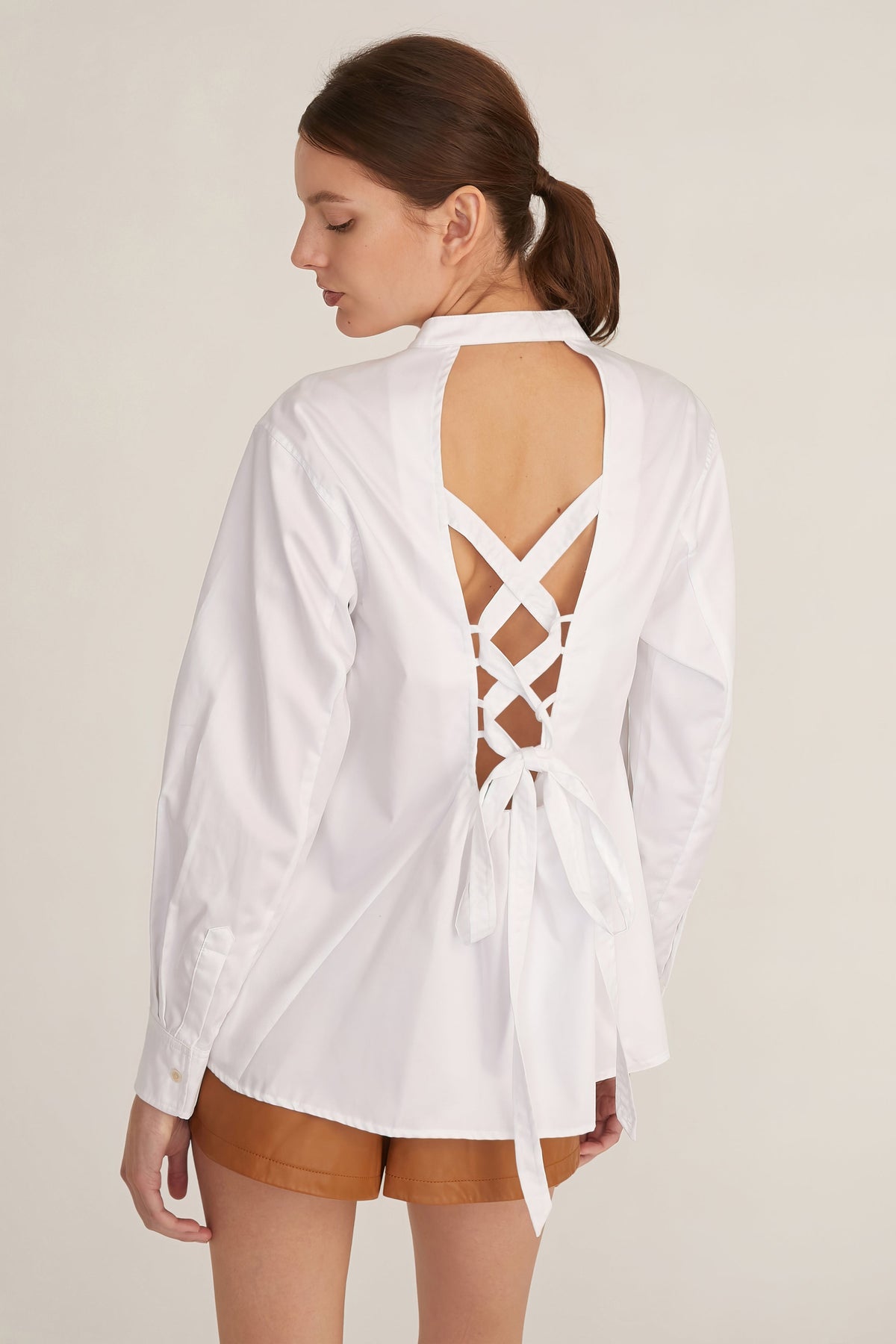 Lennox Tie-Back Cotton Button Down