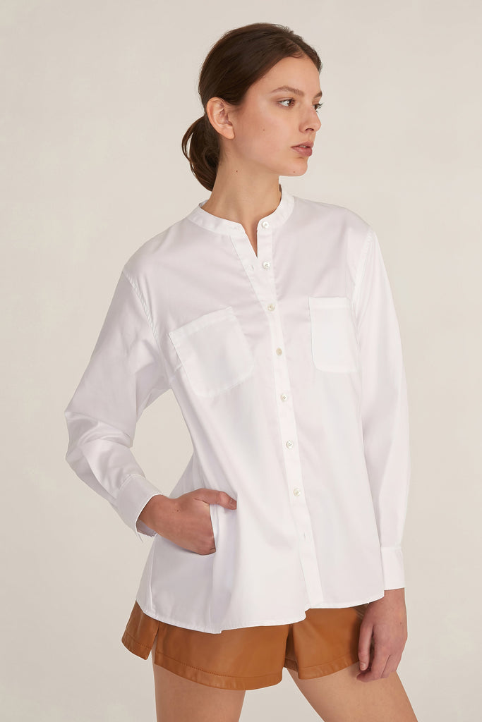 Lennox Tie-Back Cotton Button Down