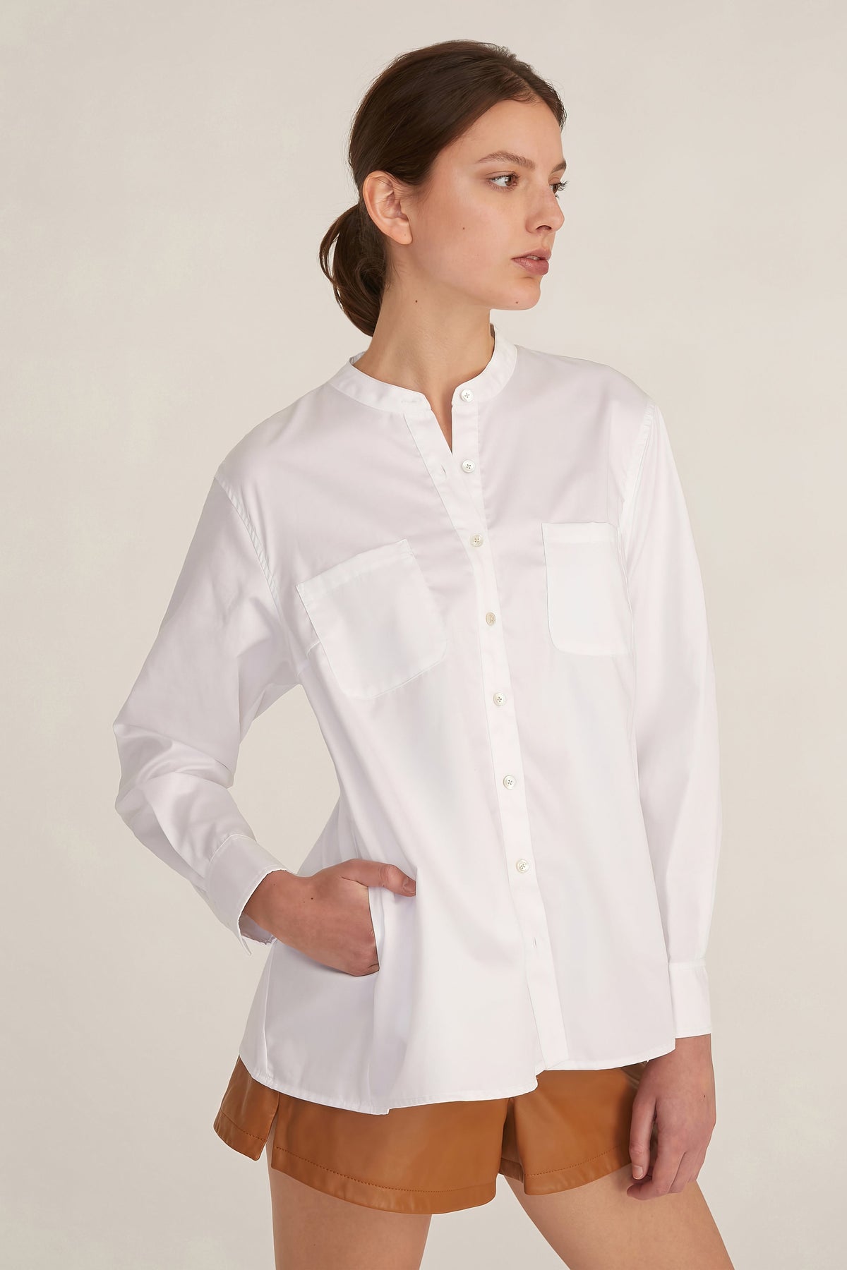 Lennox Tie-Back Cotton Button Down