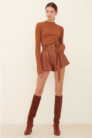Dixon Leather Paper Bag Short_Sienna_Lookbook