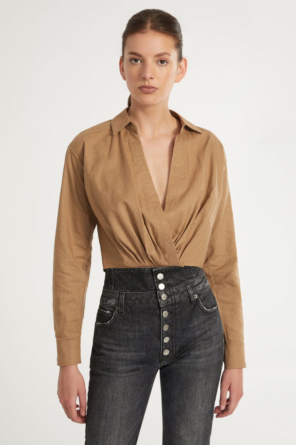 Maxwell Linen Shirt in Sandalwood