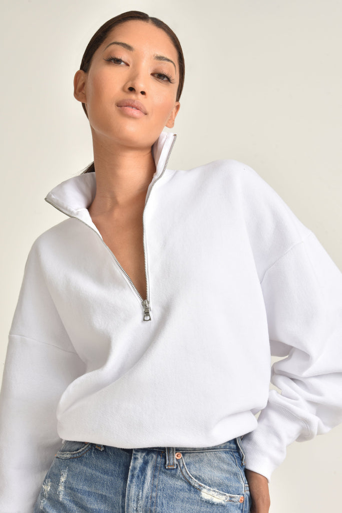So Relaxed French Terry Zip Front Sweatshirt