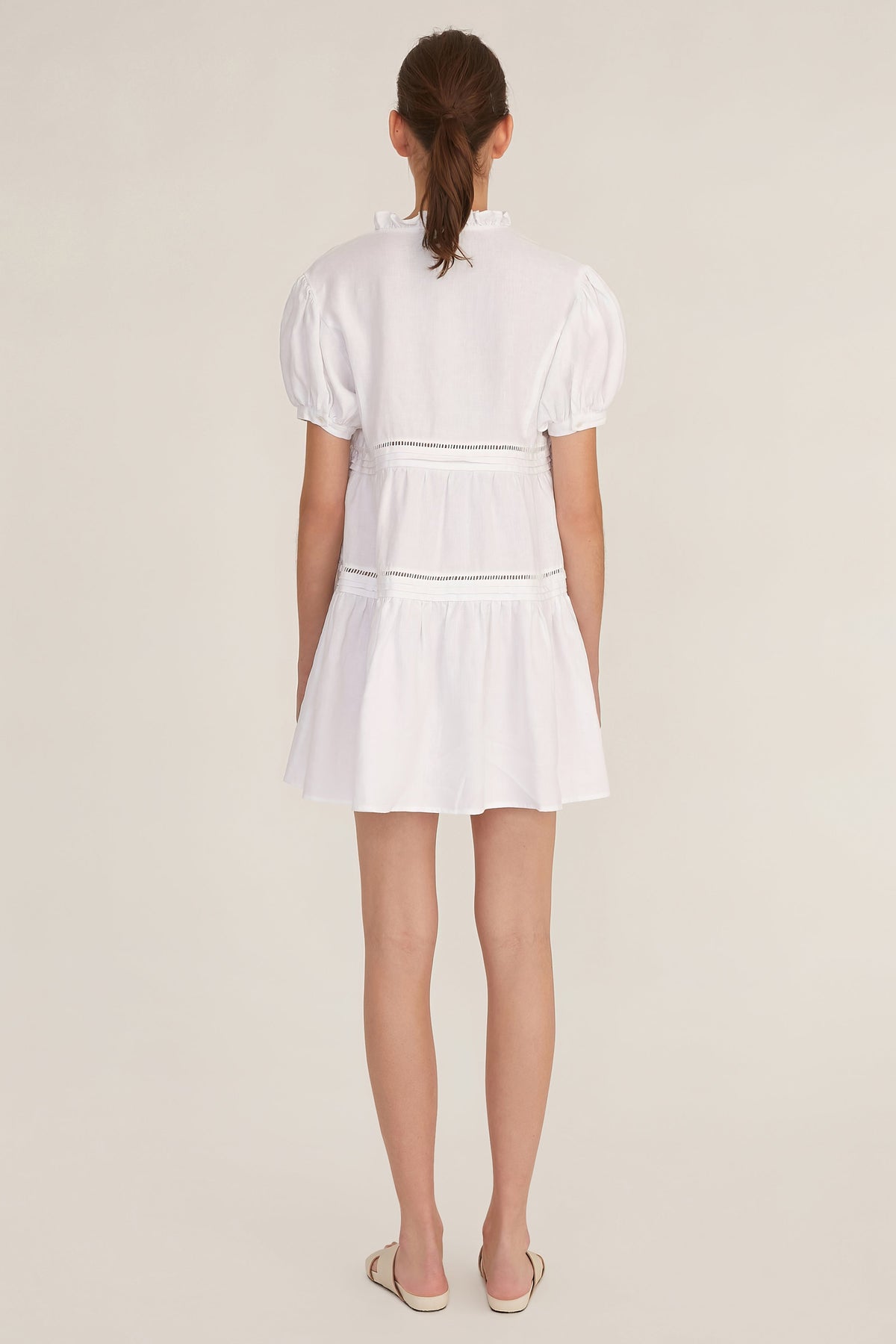 Quincy Linen Tie-Front Mini Dress