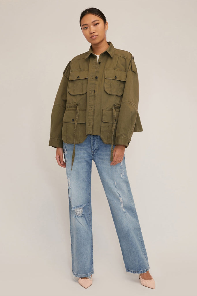 Dante Washed Canvas Cropped Utility Jacket | MARISSA WEBB