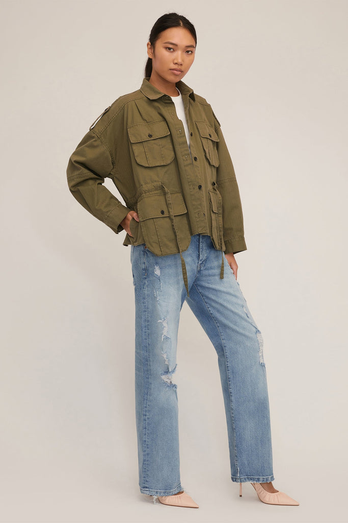 Dante Washed Canvas Cropped Utility Jacket | MARISSA WEBB