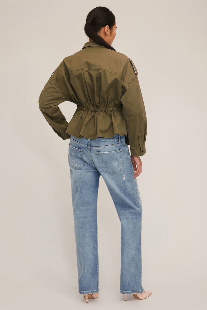 Dante Washed Canvas Cropped Utility Jacket | MARISSA WEBB