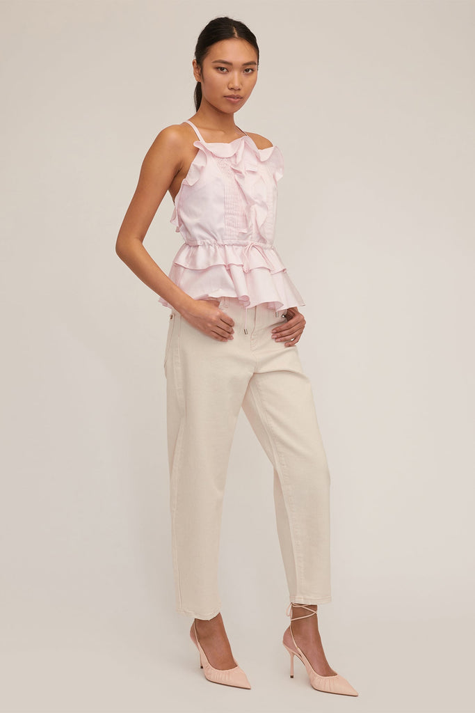 Bex Ruffle Apron Top in Soft Pink | MARISSA WEBB