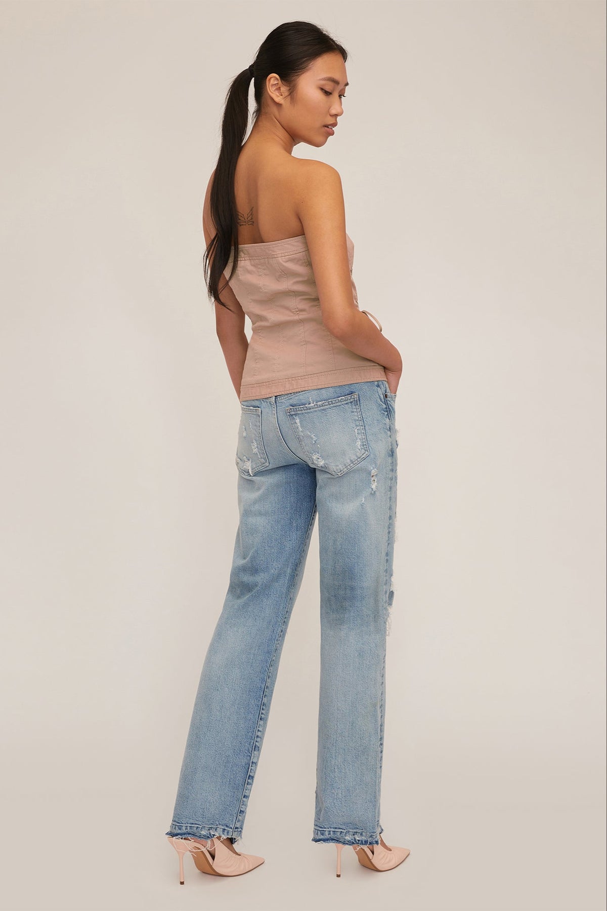 Oakley Canvas Lace Up Corset | MARISSA WEBB