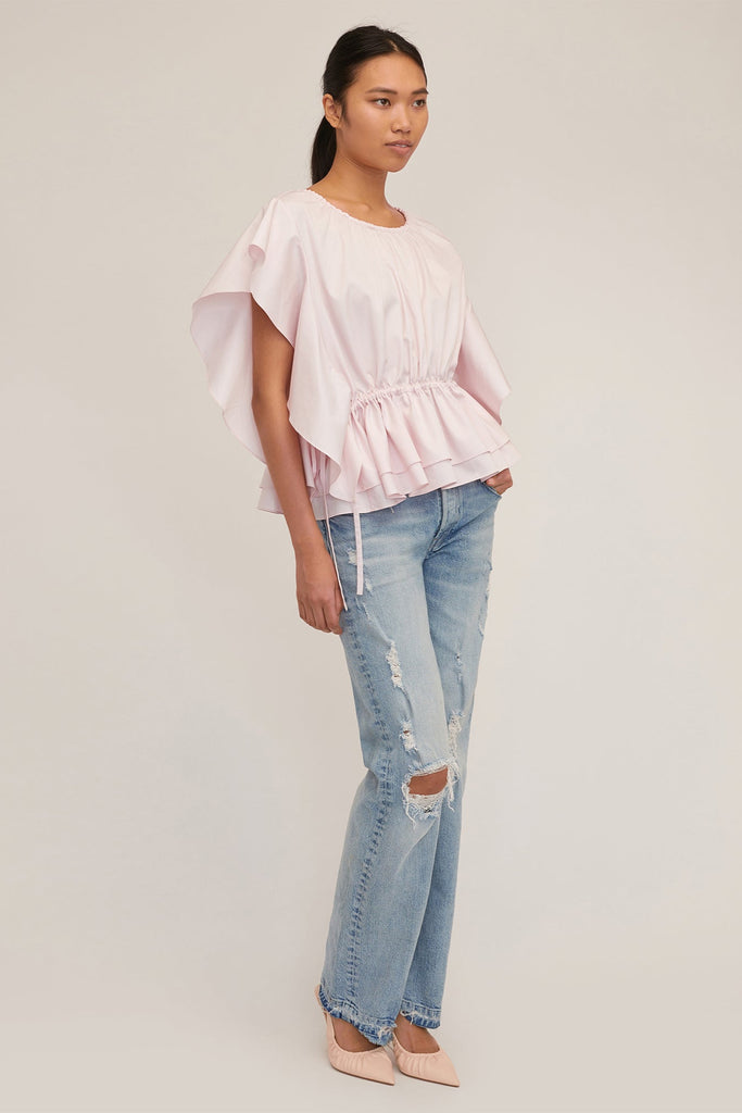 Lincoln Cotton Trapeze Top in Soft Pink | MARISSA WEBB