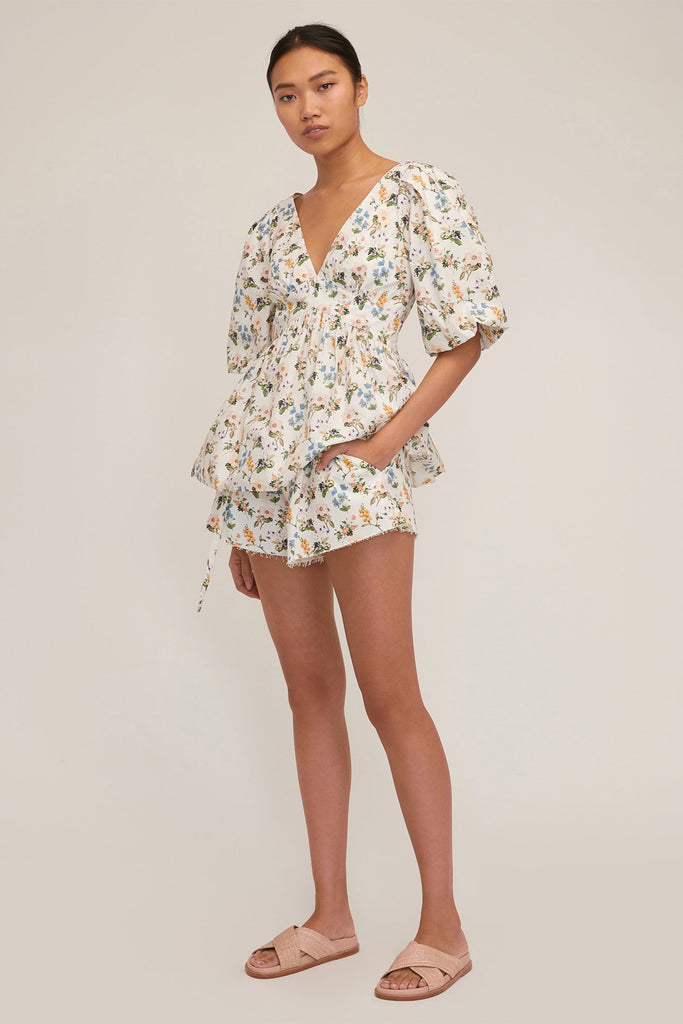 Griffin Botanical Floral Open Back Top | MARISSA WEBB
