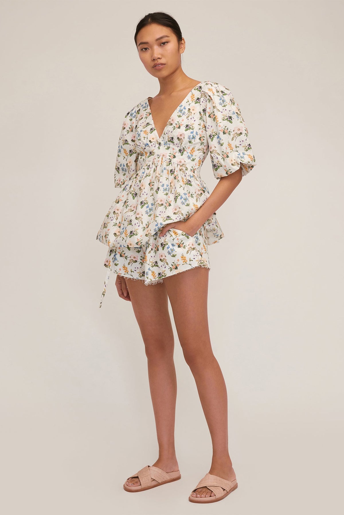 Griffin Botanical Floral Open Back Top | MARISSA WEBB