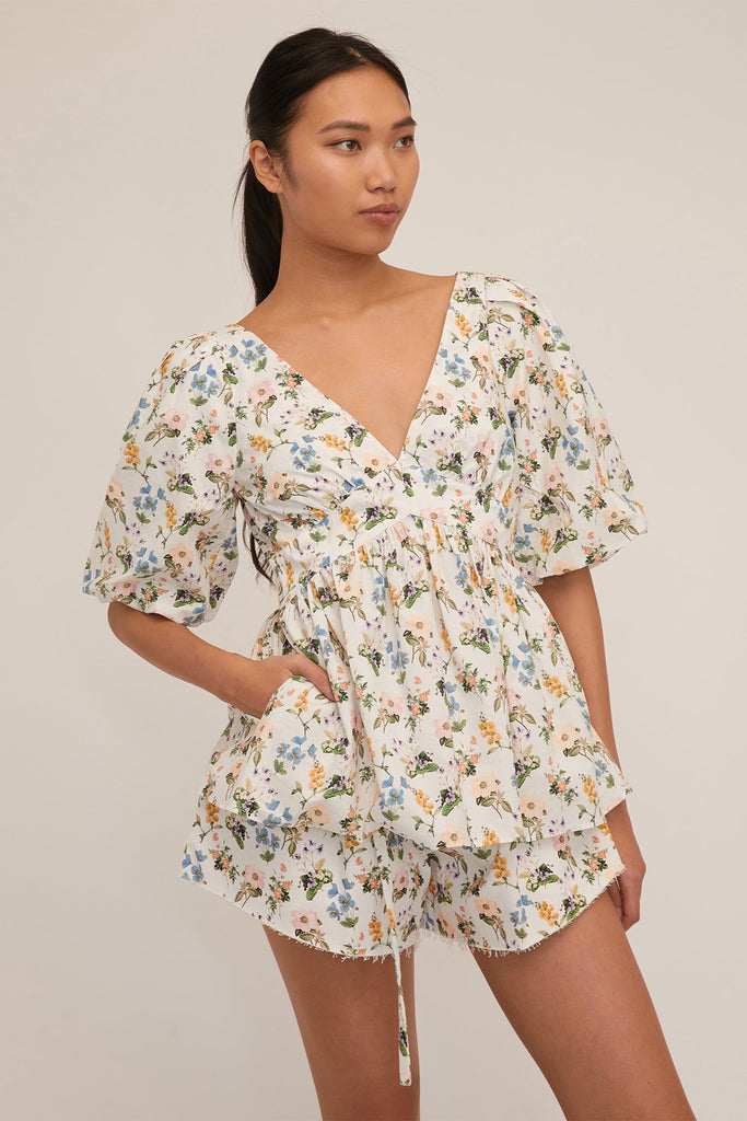 Griffin Botanical Floral Open Back Top | MARISSA WEBB