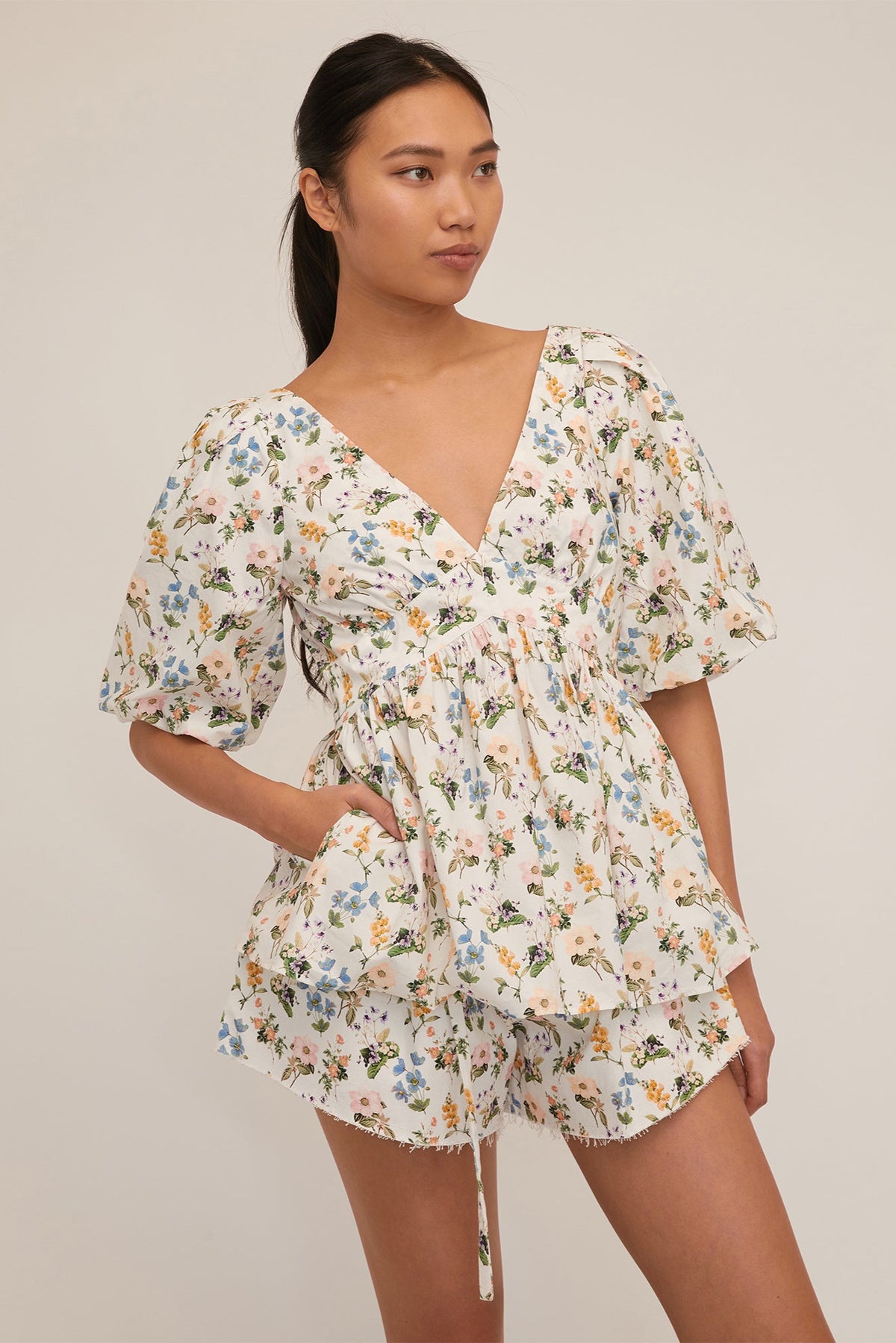 Griffin Botanical Floral Open Back Top | MARISSA WEBB