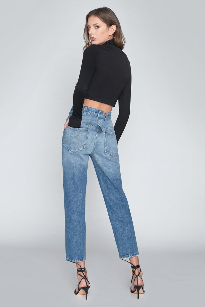 Sadie Cropped Zip Front Ponte Top
