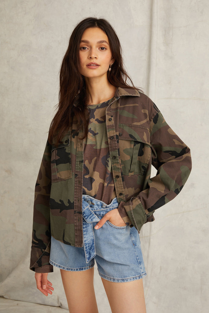 Skylar Camo Canvas Tunic Top