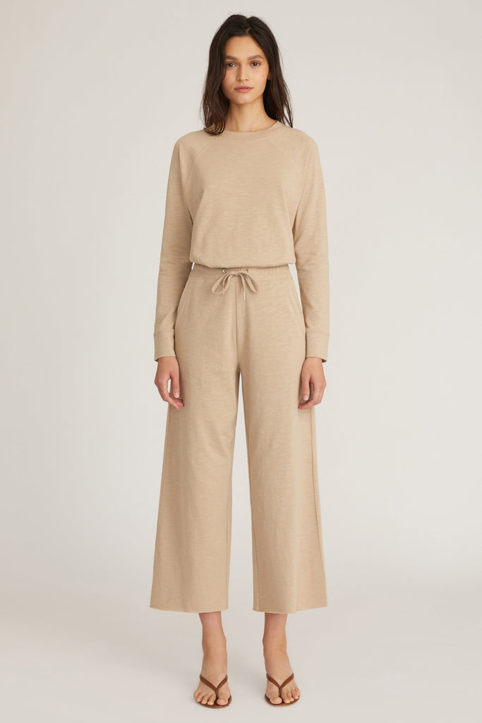 So Relaxed Slub Cotton Wide Leg Lounge Pant