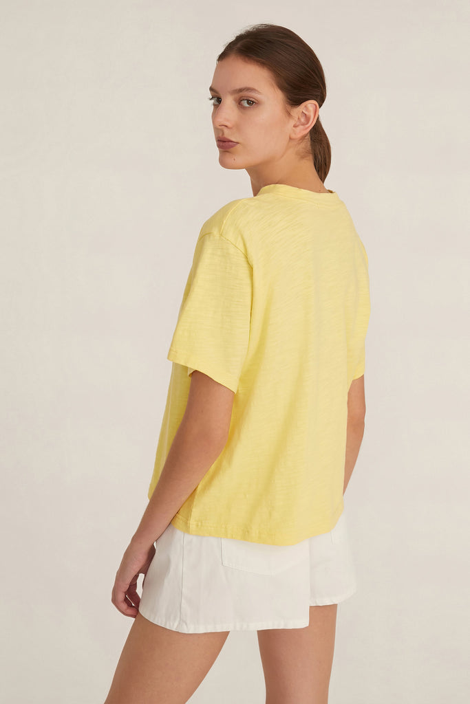 So Relaxed Slub Jersey Boyfriend Tee in Citrine