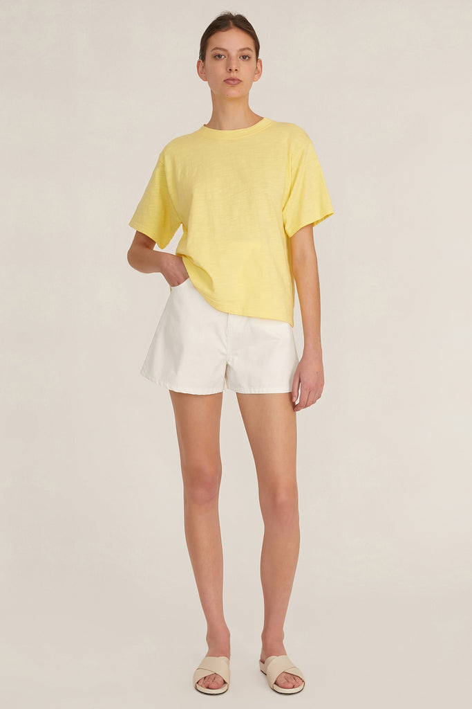 So Relaxed Slub Jersey Boyfriend Tee in Citrine