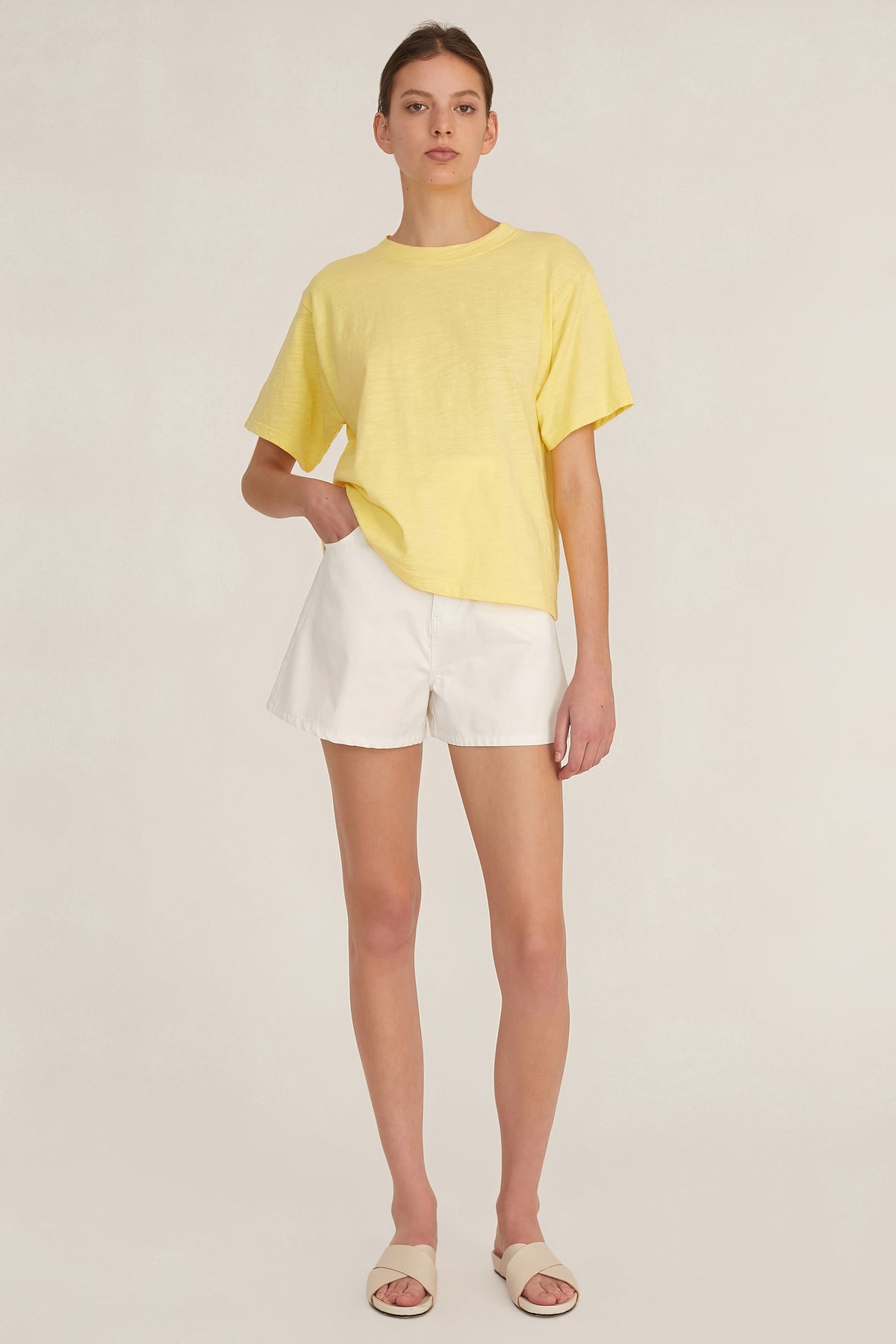 So Relaxed Slub Jersey Boyfriend Tee in Citrine