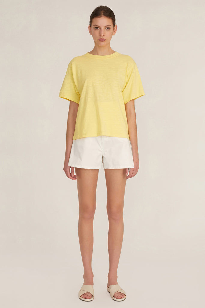 So Relaxed Slub Jersey Boyfriend Tee in Citrine