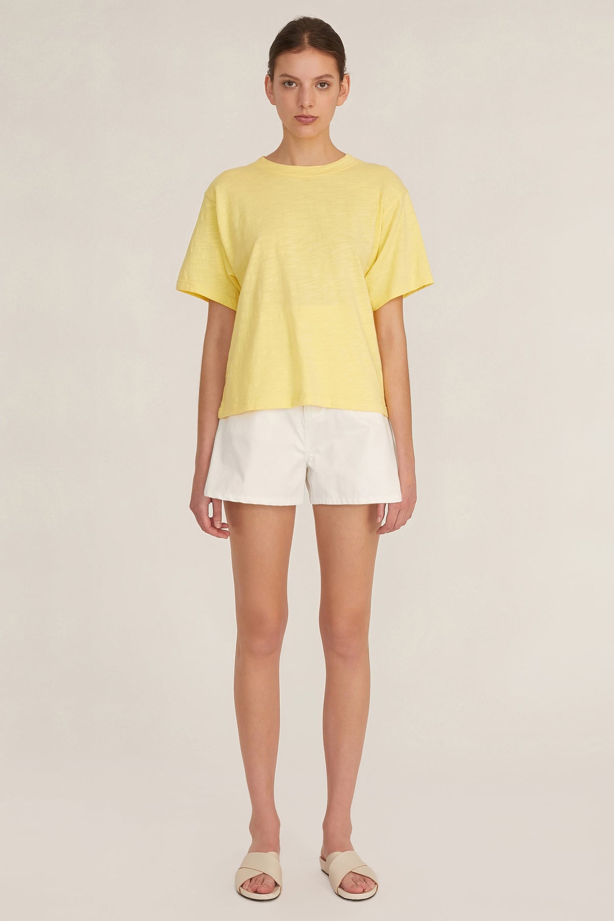 So Relaxed Slub Jersey Boyfriend Tee in Citrine