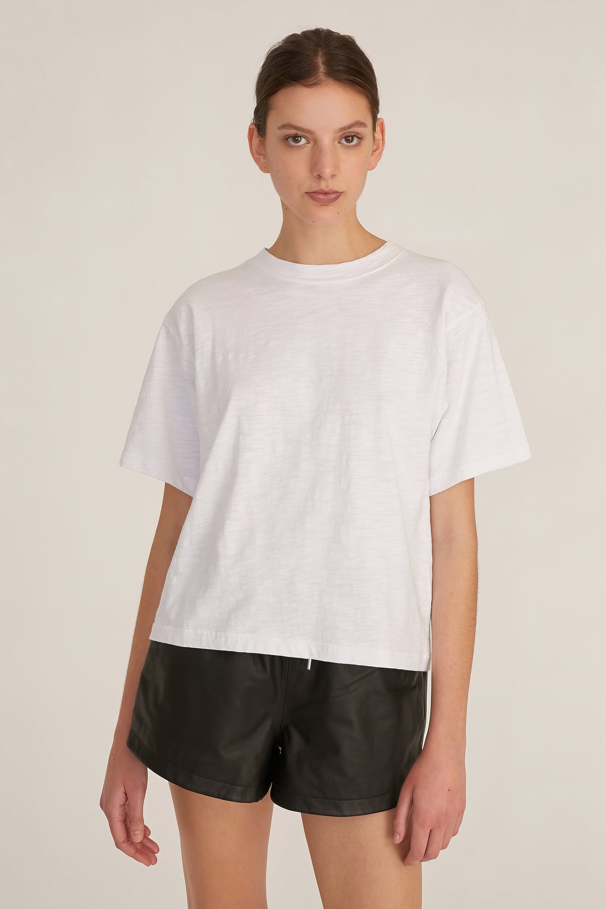 So Relaxed Slub Jersey Boyfriend Tee in White