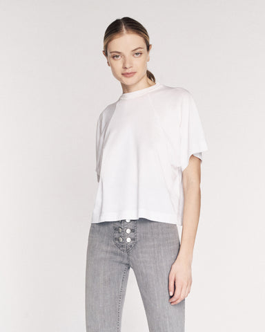 So Uptight Cropped Raglan Crew in White