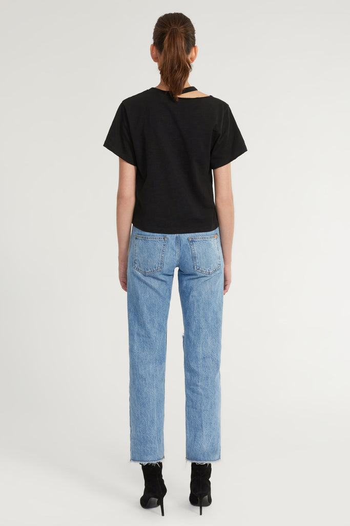 Tate Cut Out Tee in Black