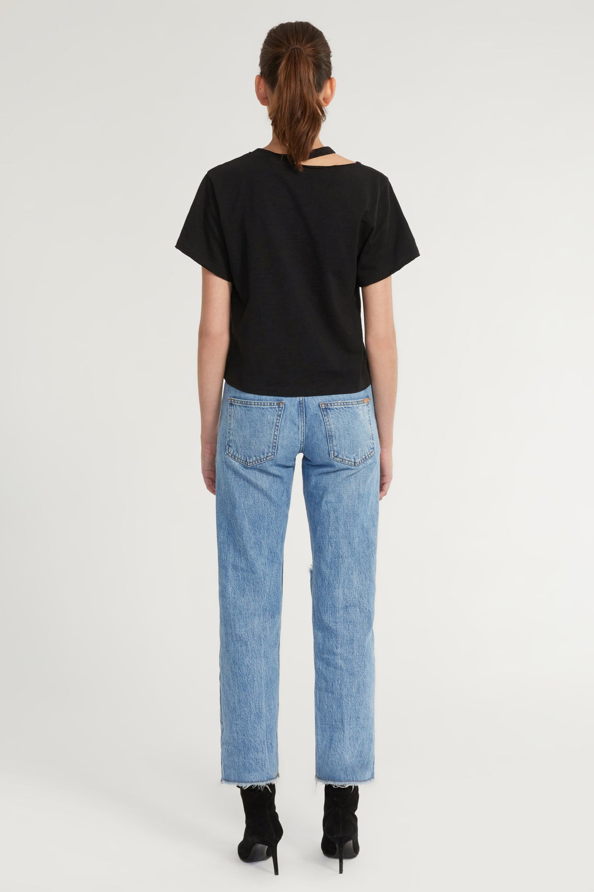 Tate Cut Out Tee in Black