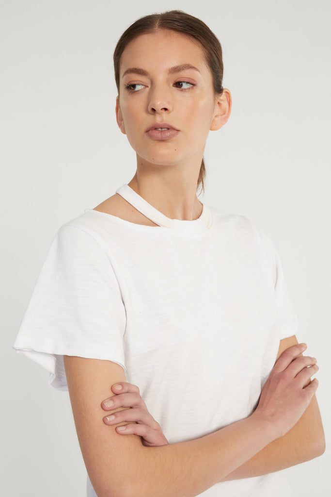 Tate Cut Out Tee in White