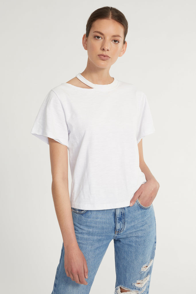 Tate Cut Out Tee in White