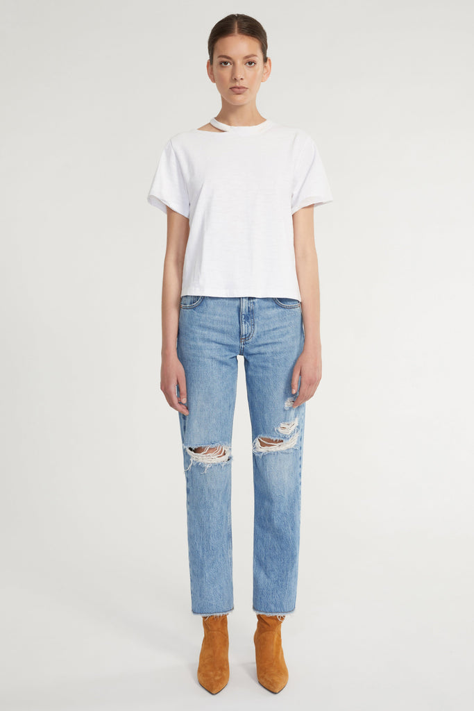 Tate Cut Out Tee in White