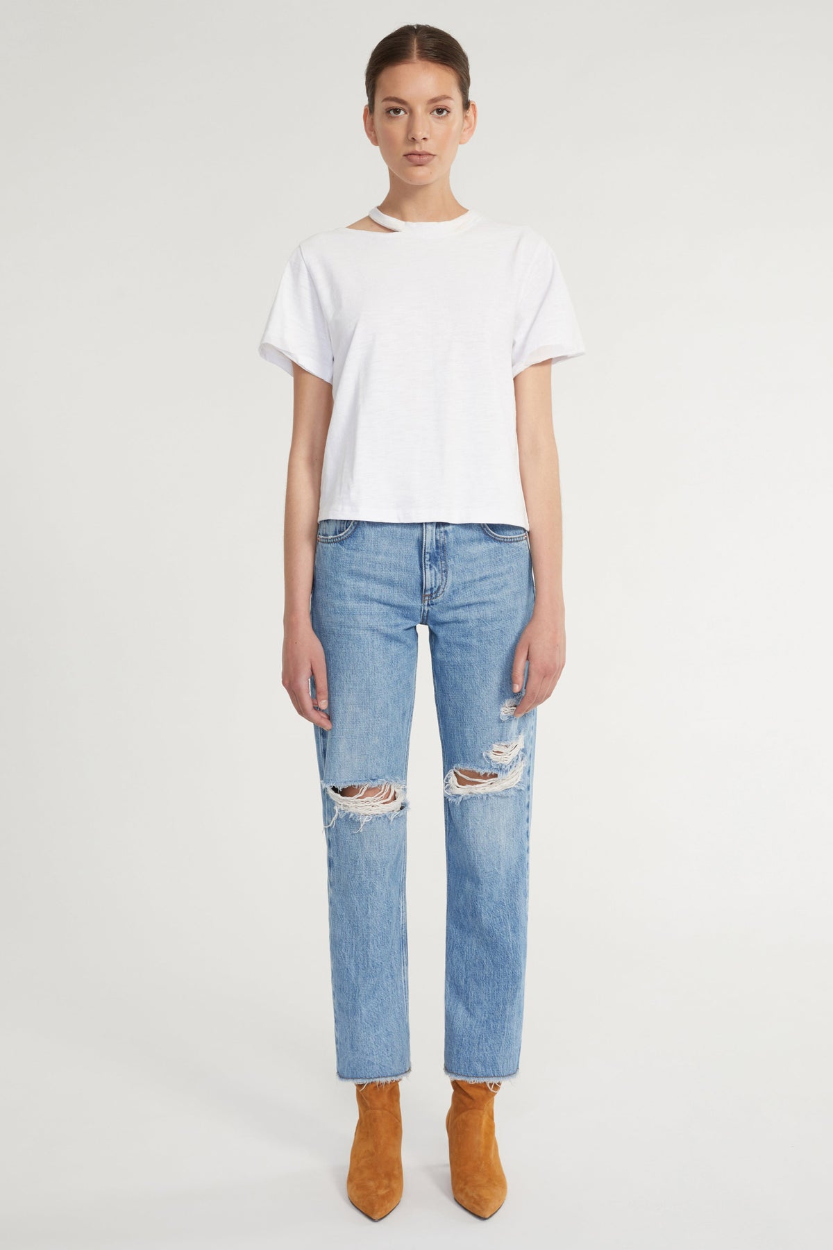 Tate Cut Out Tee in White