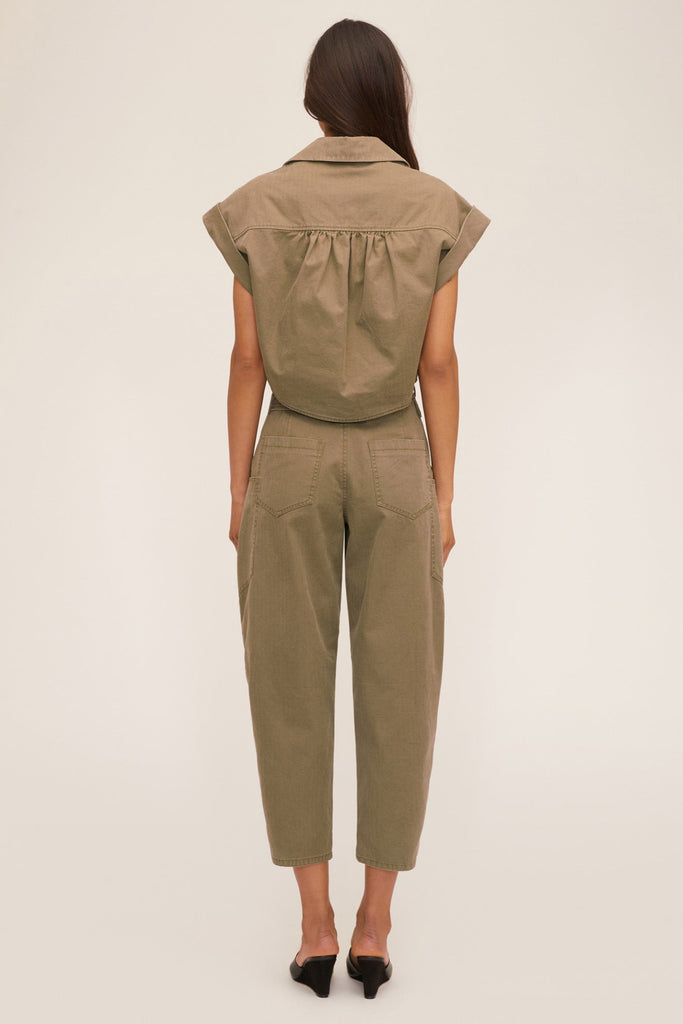 Adler Canvas Balloon Pant in Military Green | MARISSA WEBB