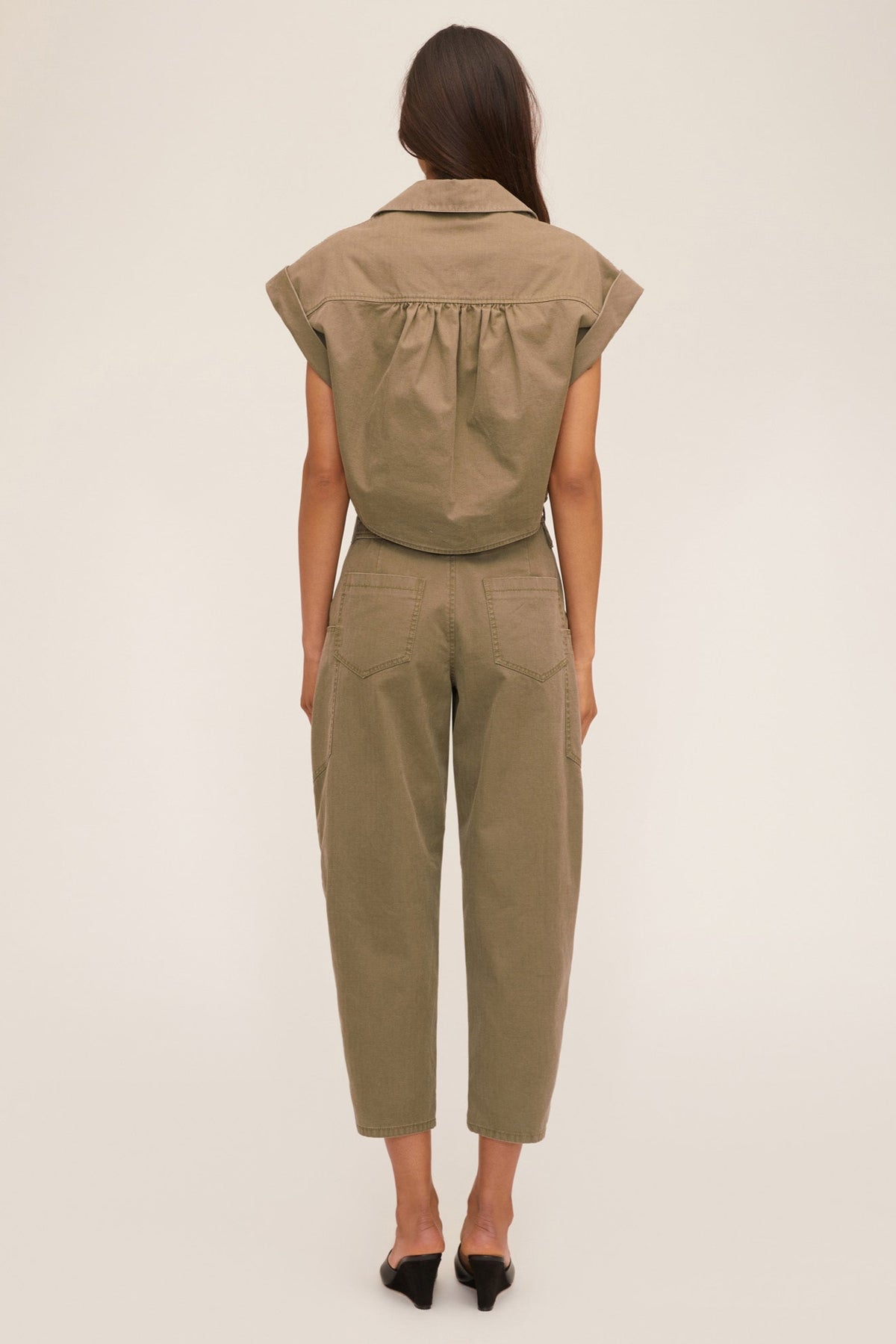 Adler Canvas Balloon Pant in Military Green | MARISSA WEBB