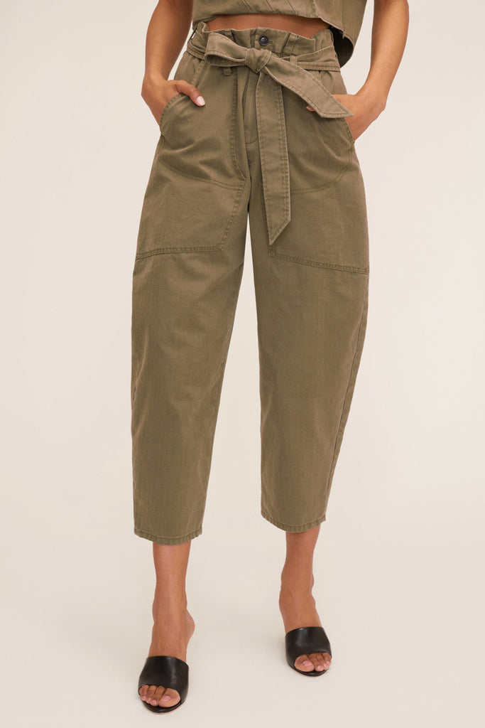 Adler Canvas Balloon Pant in Military Green | MARISSA WEBB