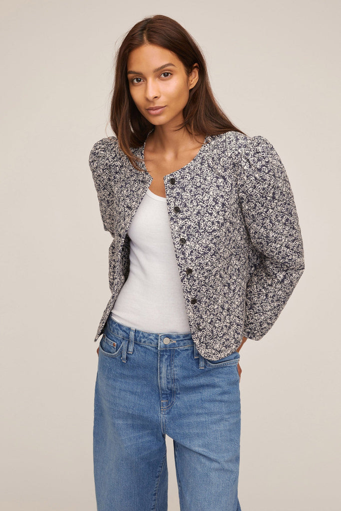 Albie Quilted Floral Shirt Jacket | MARISSA WEBB