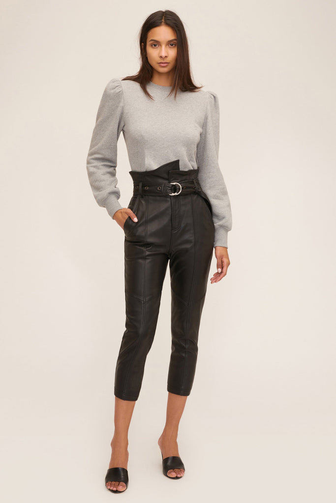 Anniston Leather Pant in Black | MARISSA WEBB