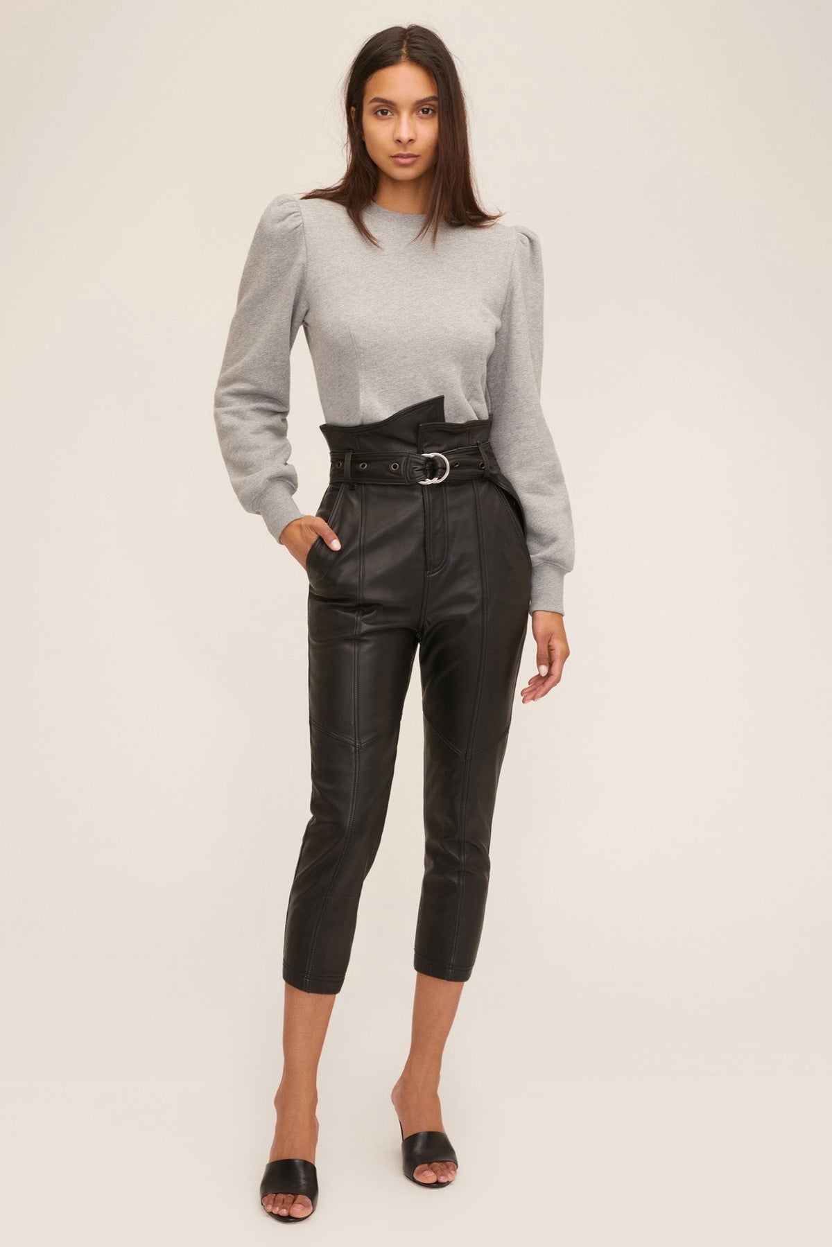Anniston Leather Pant in Black | MARISSA WEBB
