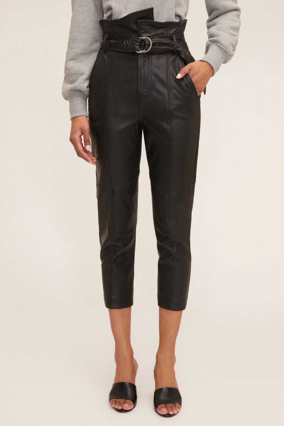 Anniston Leather Pant in Black | MARISSA WEBB