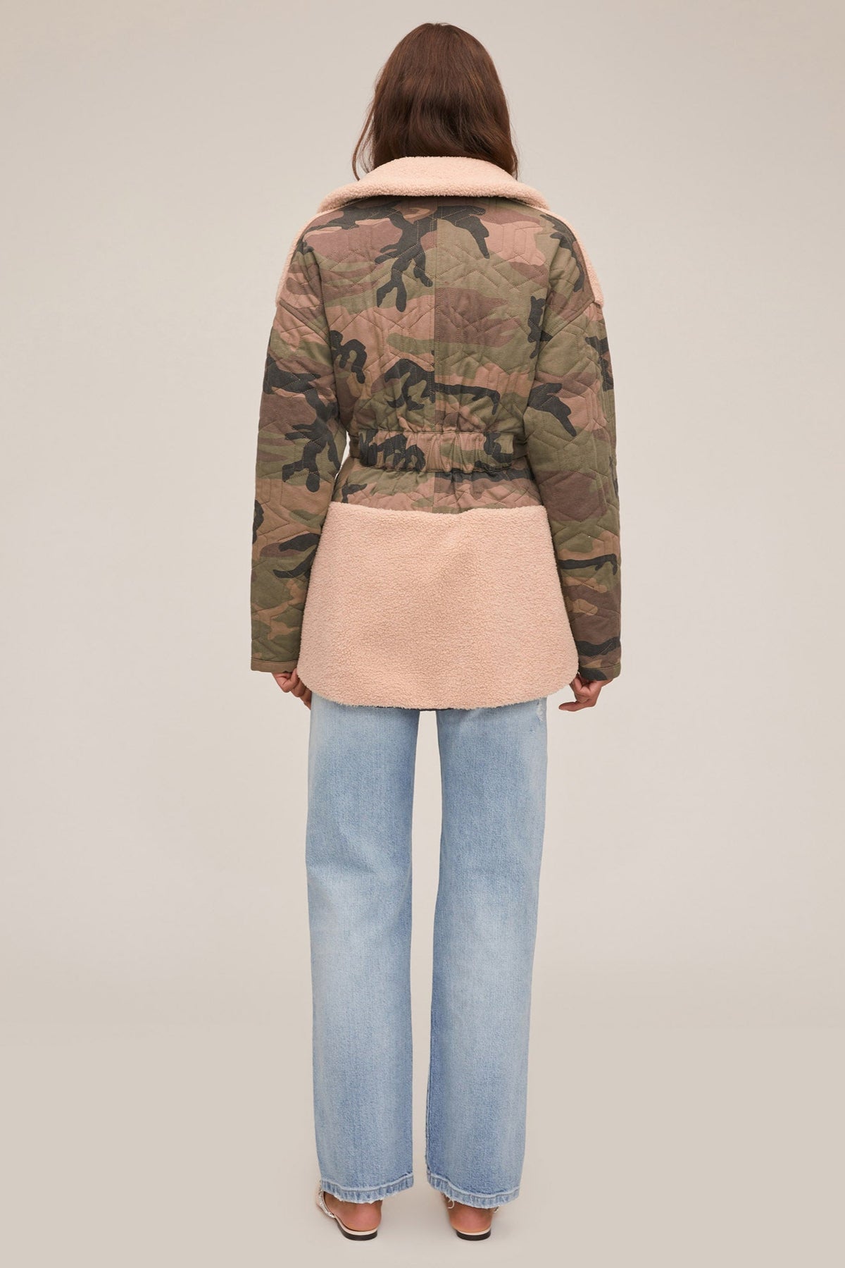 Augie Quilted Woodland Camo Sherpa Parka | MARISSA WEBB